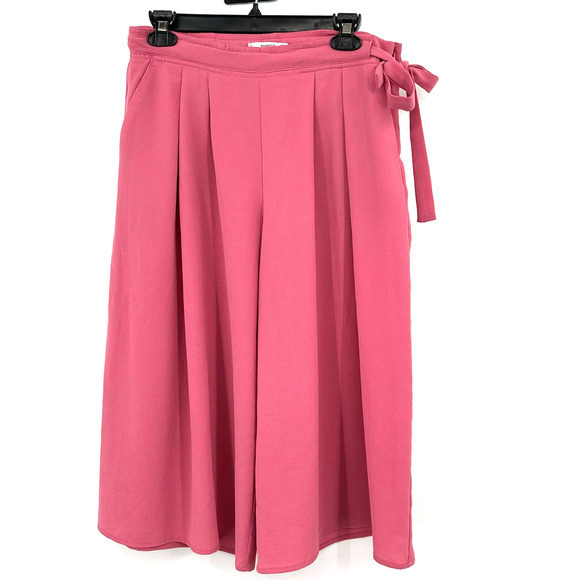 Mango Suit size 6 pink dress pants side zipper‎ with tie has pockets - Picture 1 of 5